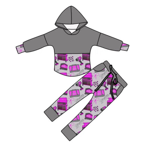 Leopard Tool Box Pullover Set