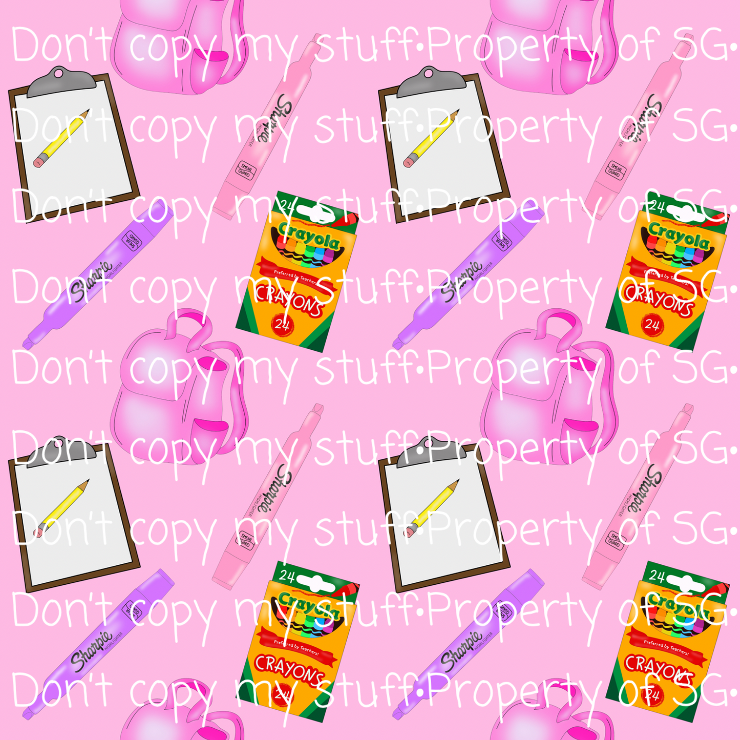 Girls Back To School Seamless