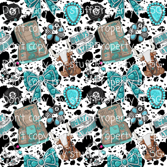 Turquoise Everything Seamless