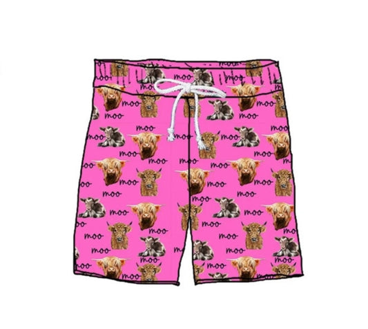 Pink Everywhere a Moo Moo Shorts