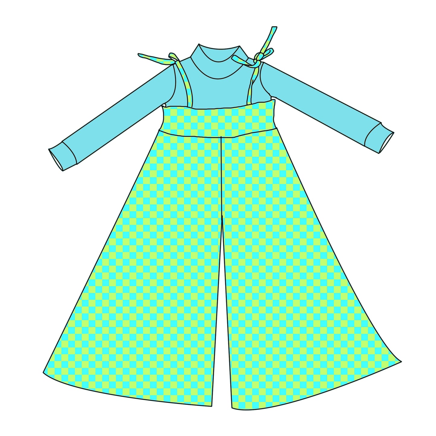 Rad Checks Flare Romper & Top