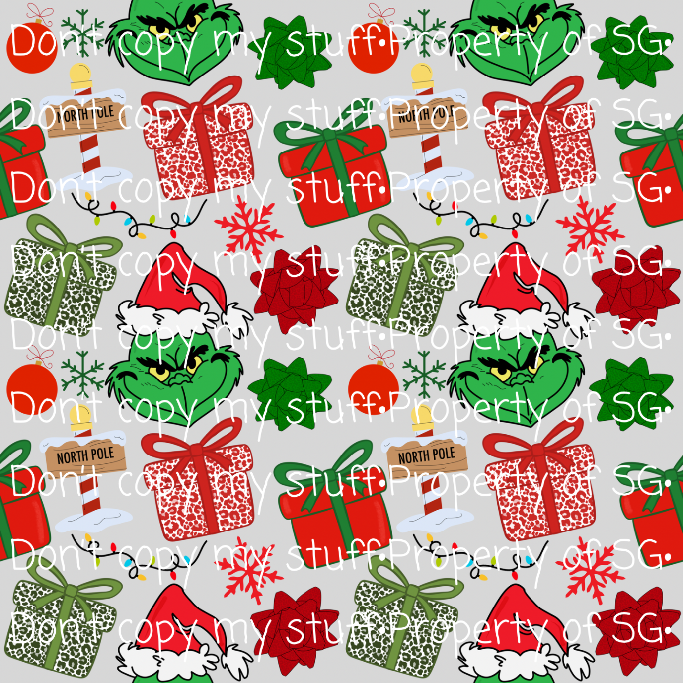 Leopard Christmas Presents Seamless