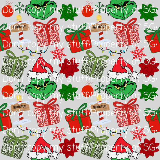 Leopard Christmas Presents Seamless