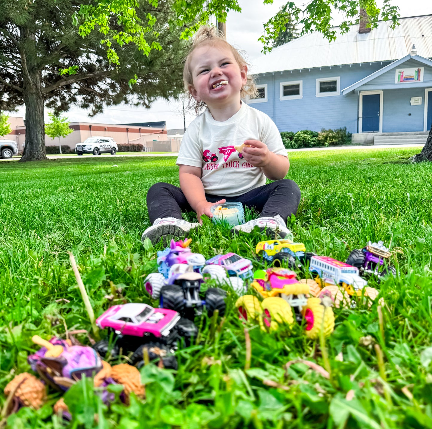 Monster Truck Girly Kids Tee