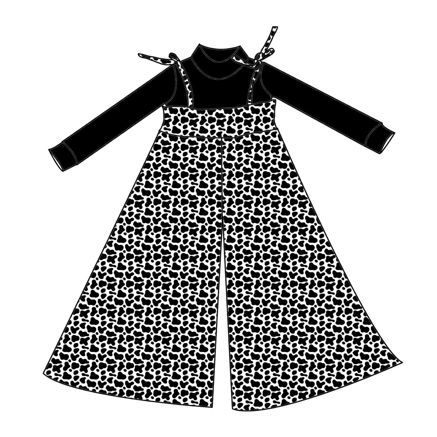 Moo Cow Flare Romper & Top