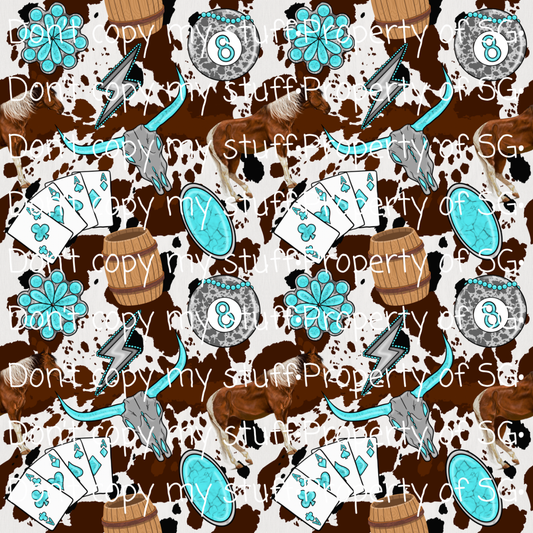Turquoise Barrel Racer Seamless