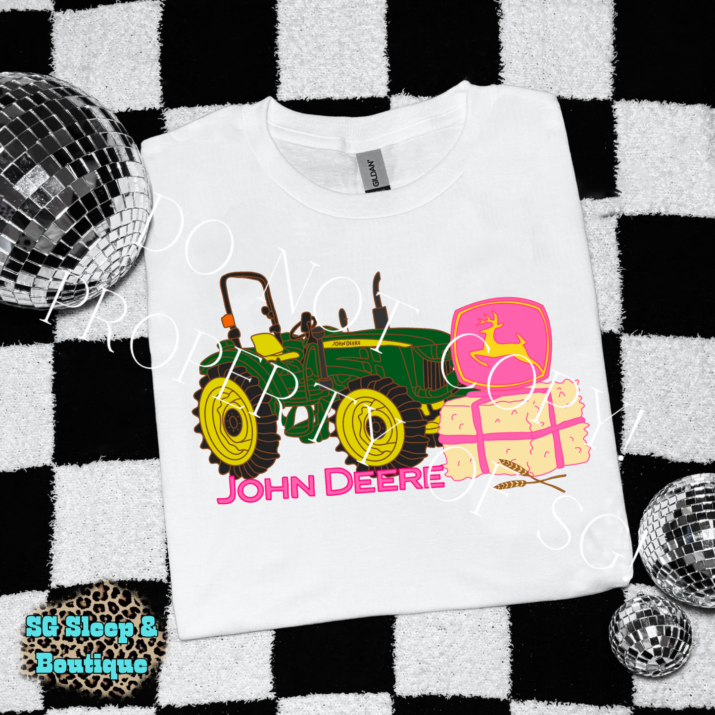 Pink Deere Kids Tee