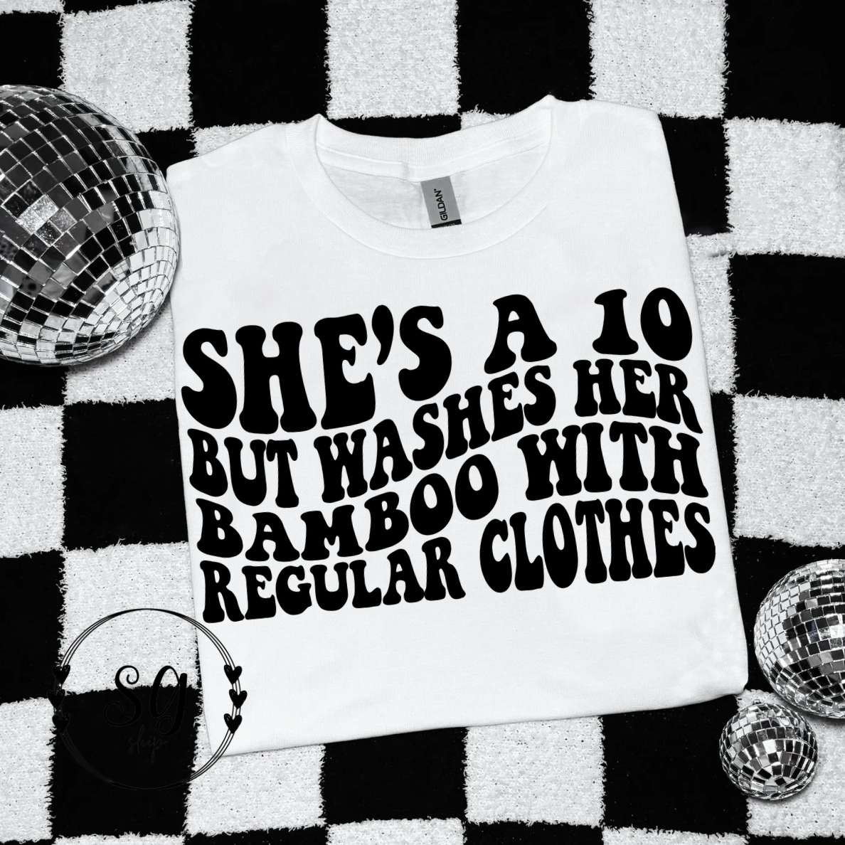 Washes her Bamboo Tee