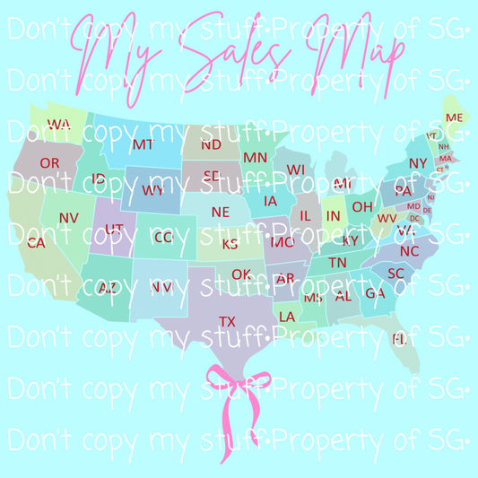 Pastel State Sales Map