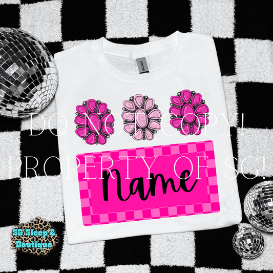 Pink Concho Custom Name PNG