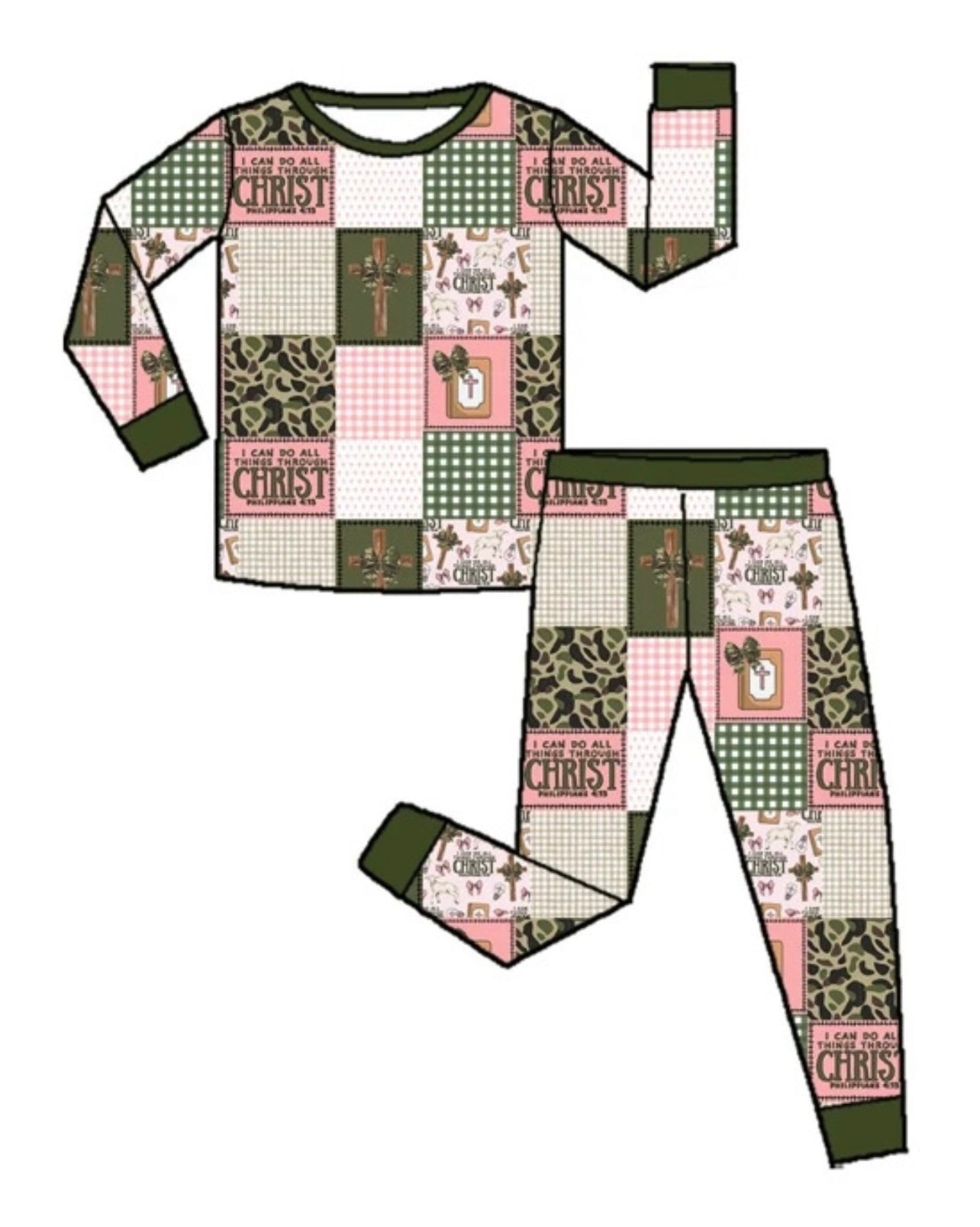 Pink Camo Worship 2 Piece