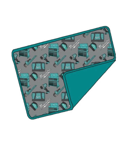 Turquoise Tool Box Blanket