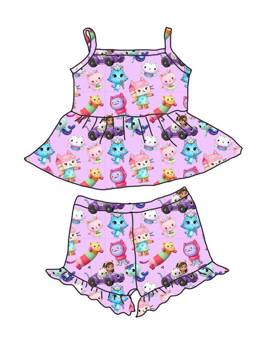 Cakey Ruffled Tank Set