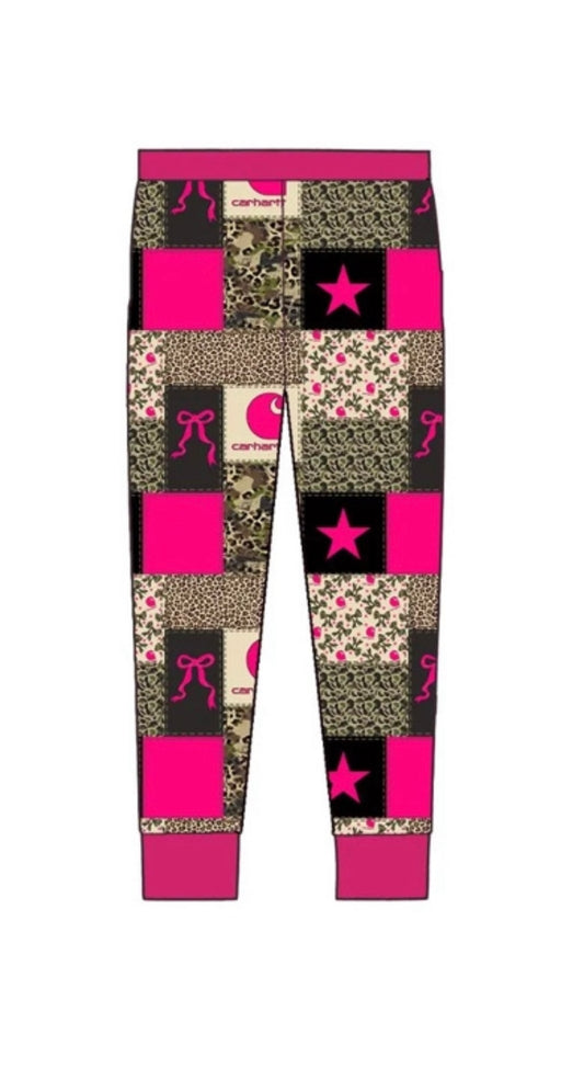 Camo Bows Mom Joggers