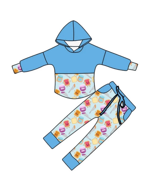 Blue PBJ Pullover Set