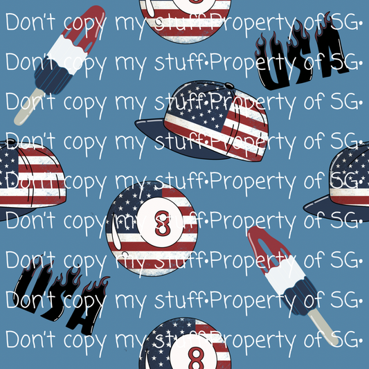 USA Hats Seamless