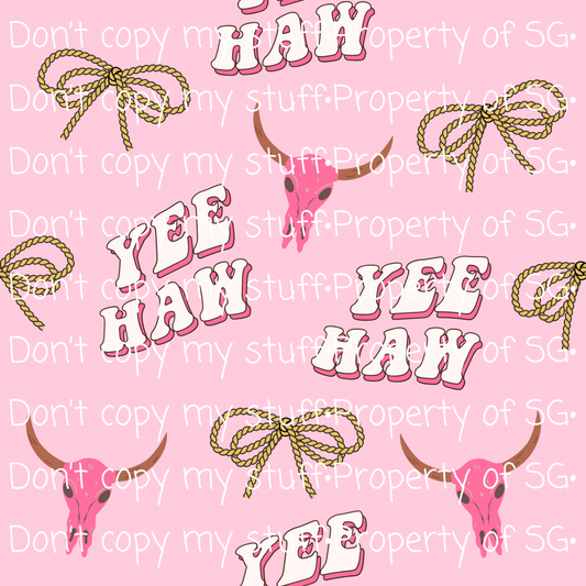 Pink Yee Haw Seamless