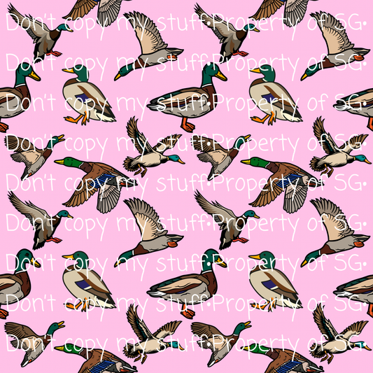 Pink Mallards Seamless