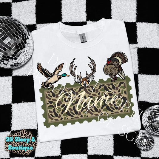 Camo Hunter Custom Name PNG