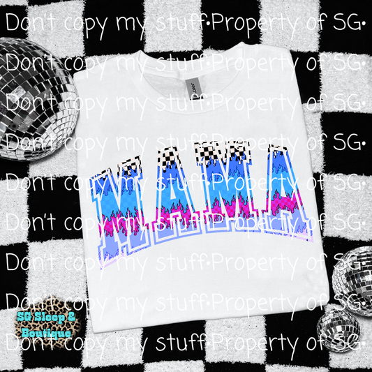 Blue Flame Mama PNG
