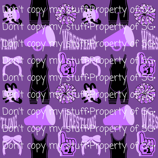 Purple Wrestling Seamless
