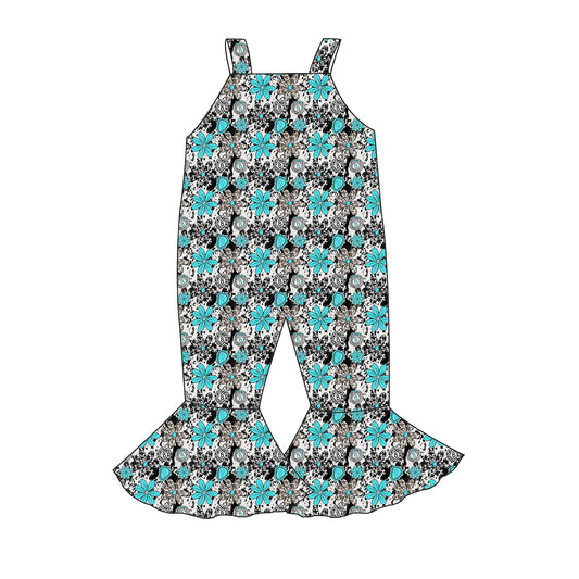 Cowgirl Flowers Bell Romper
