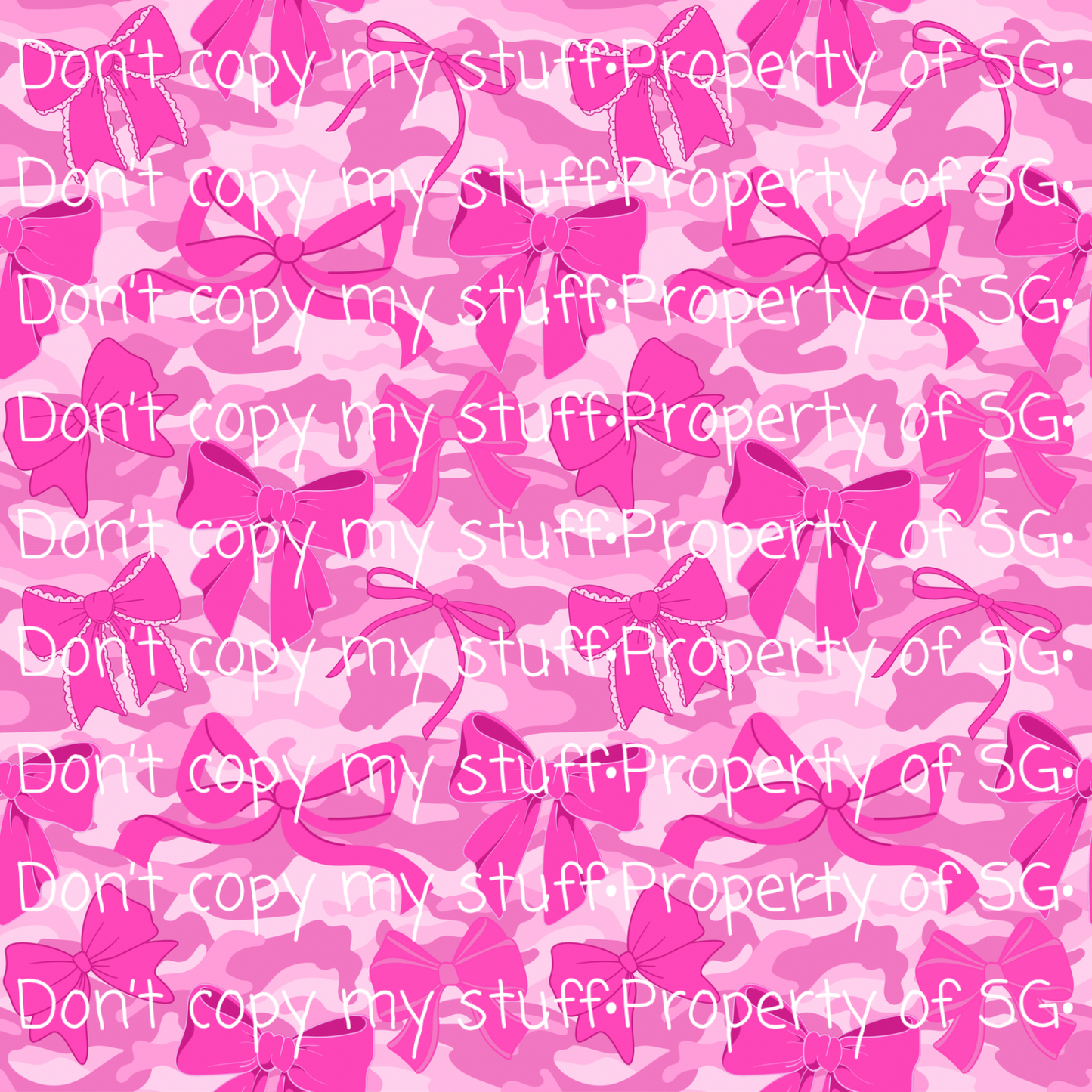Pink Camo Bow Seamless