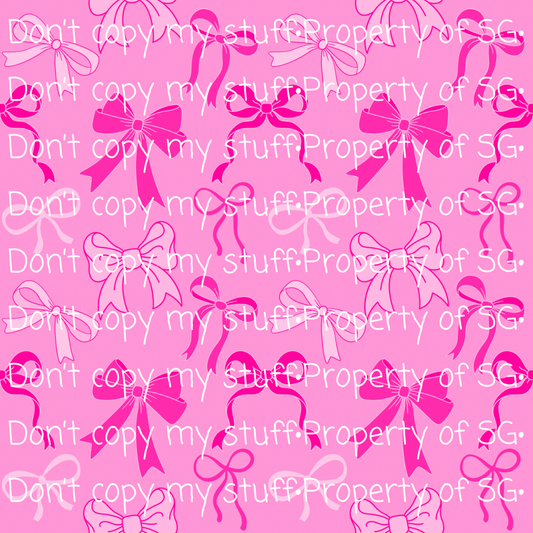 Pink Bow Seamless