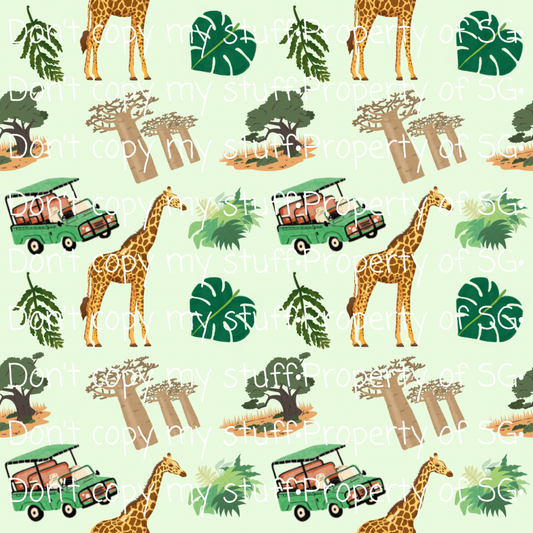 Giraffe Safari Seamless