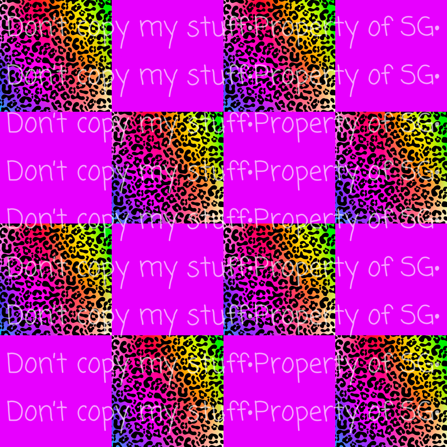 Vibrant Leopard Checks Seamless