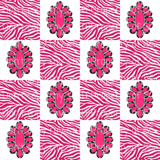 Pink Zebra Concho Seamless