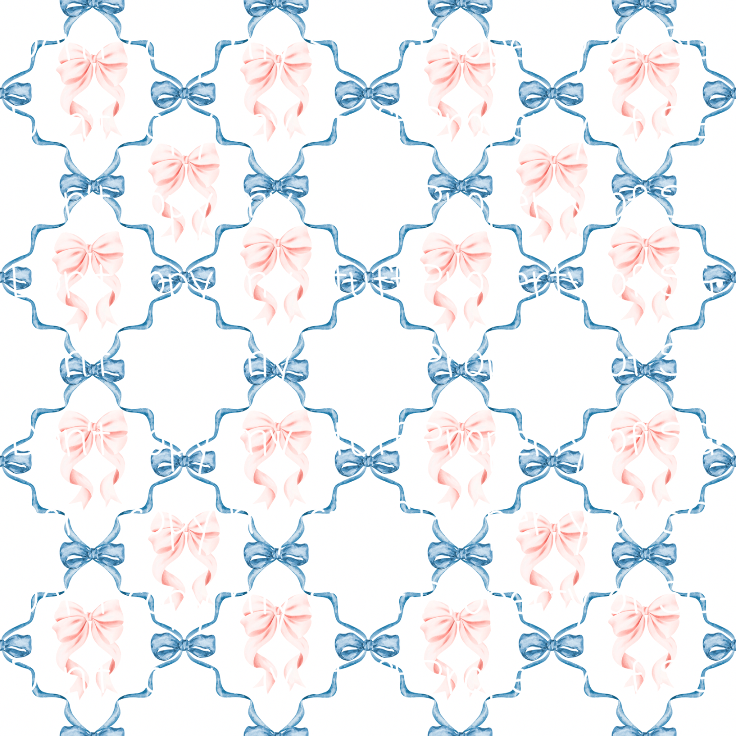 Pink & Blue Coquette Seamless