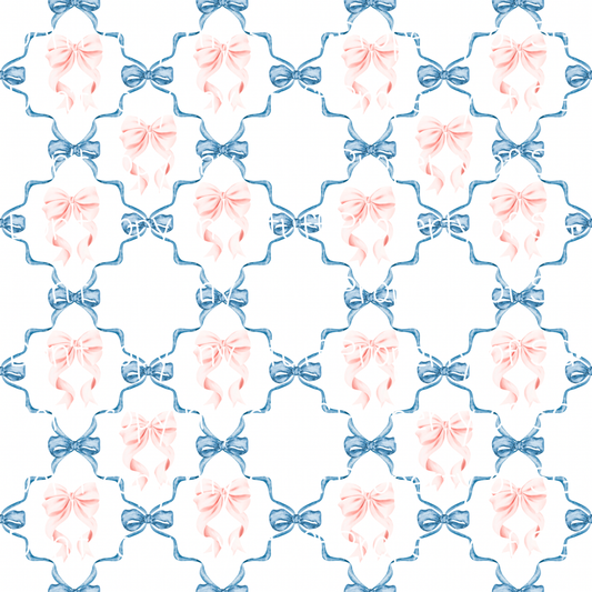 Pink & Blue Coquette Seamless