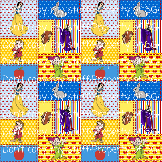 Snow White Patchwork Seamless