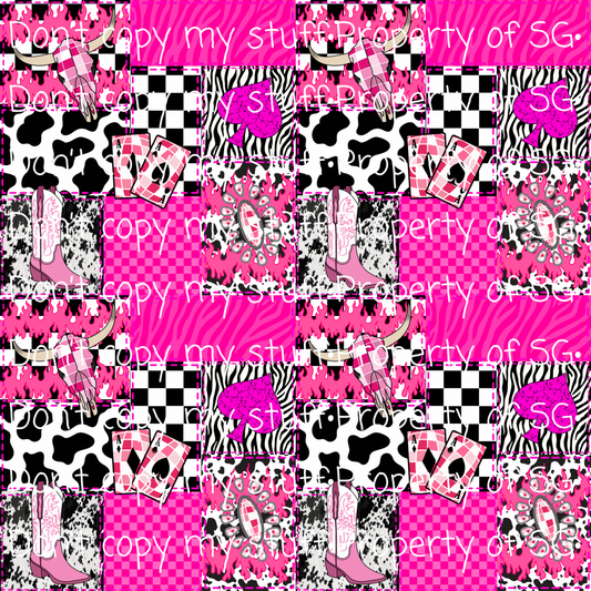Pink Punchy Patchwork Seamless